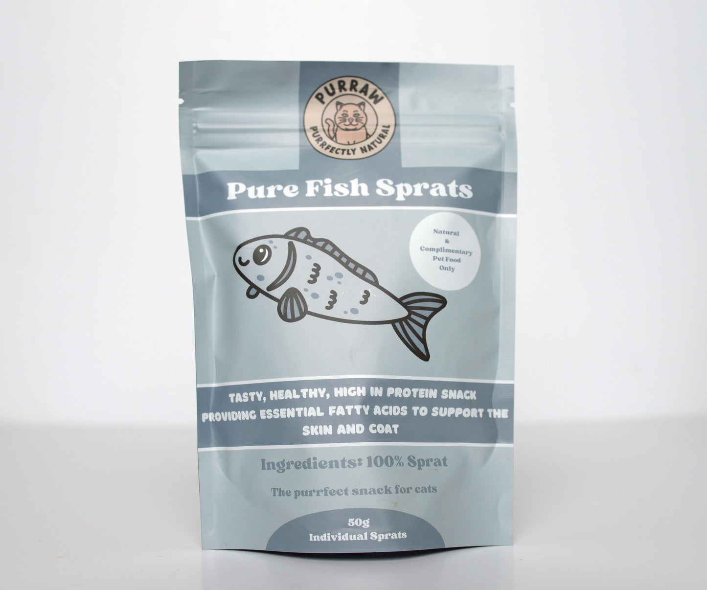 Pure Fish Sprats - Dried Natural Healthy Treat 50g