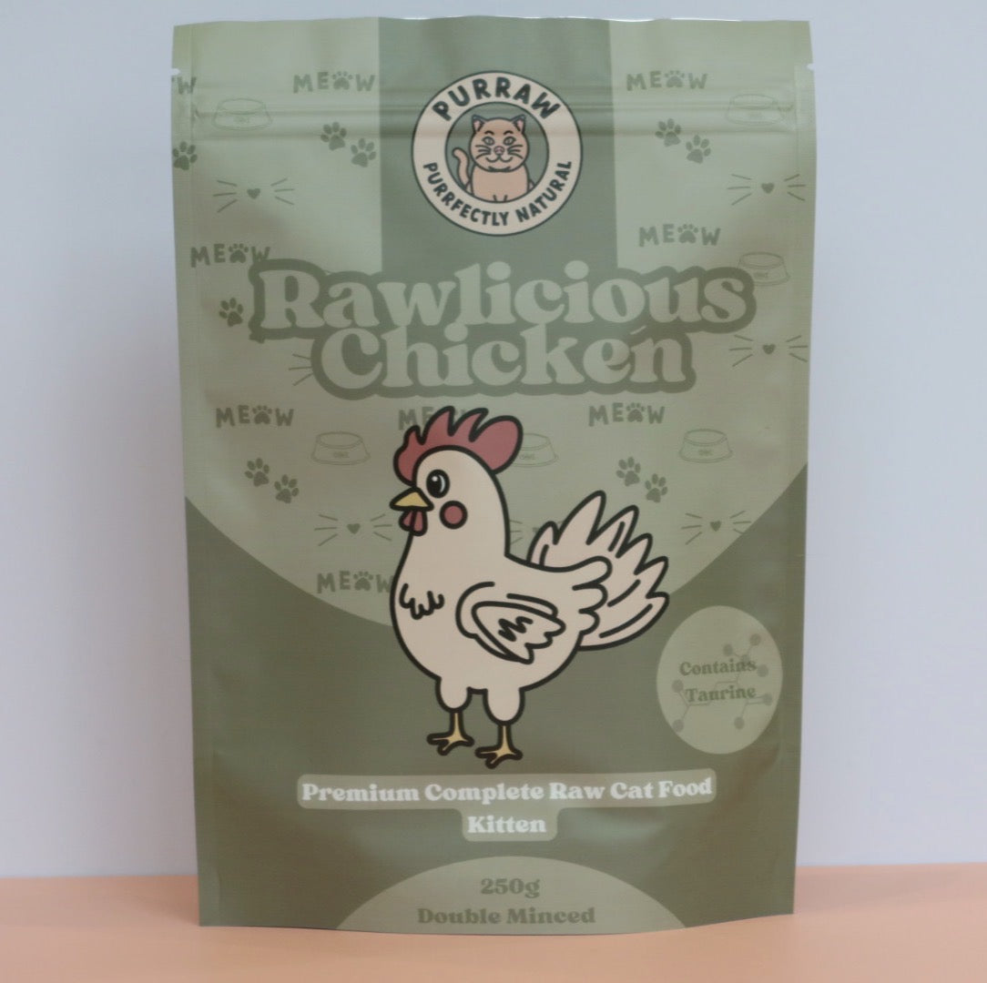 Chicken Kitten Premium Complete Raw Cat Food 250g