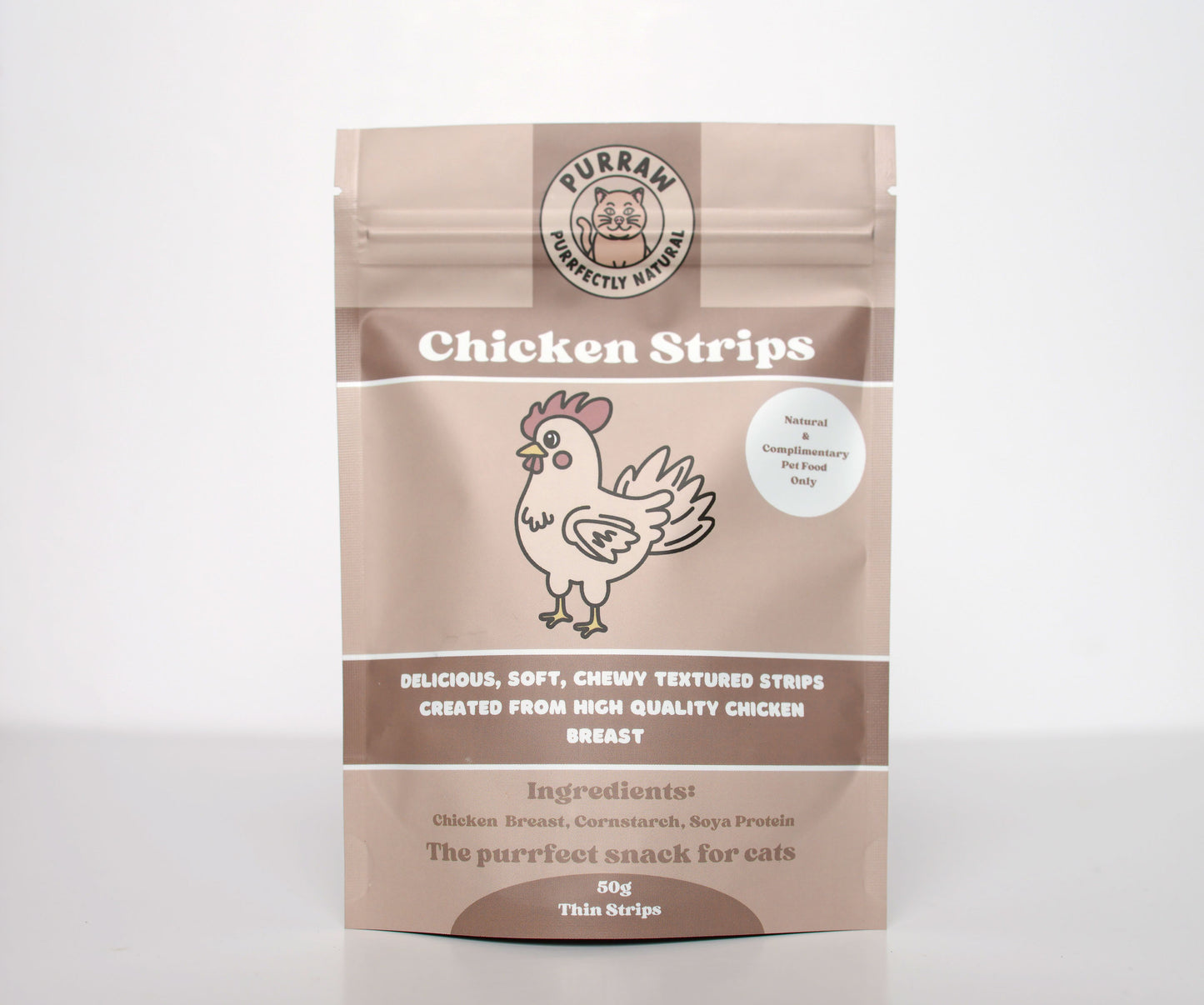 Tasty Soft Chicken Strips - 50g