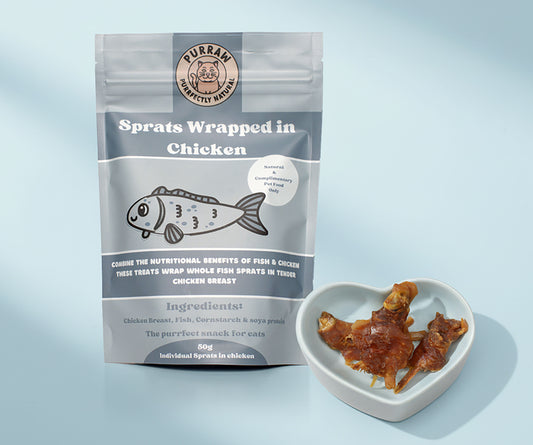 Scrumptious Sprats wrapped in chicken - 50g