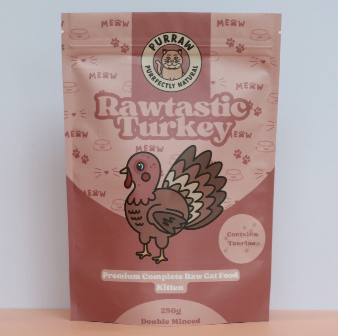 Turkey Kitten Premium Complete Raw Cat Food 250g