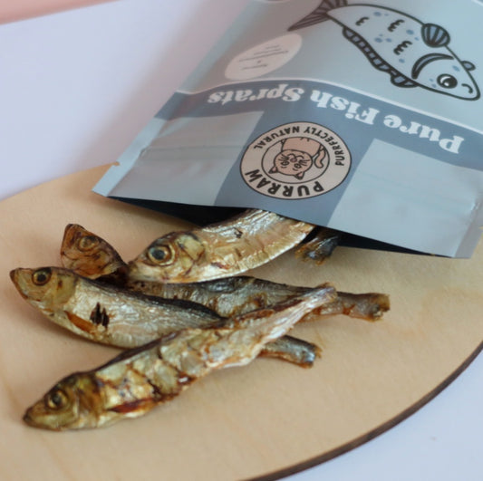 Pure Fish Sprats - Dried Natural Healthy Treat 50g