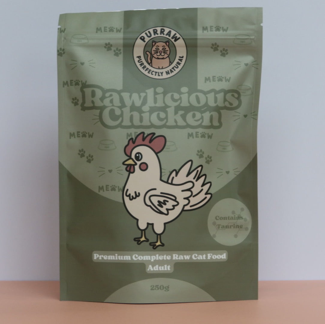 Chicken Adult Premium Complete Raw Cat Food 500g