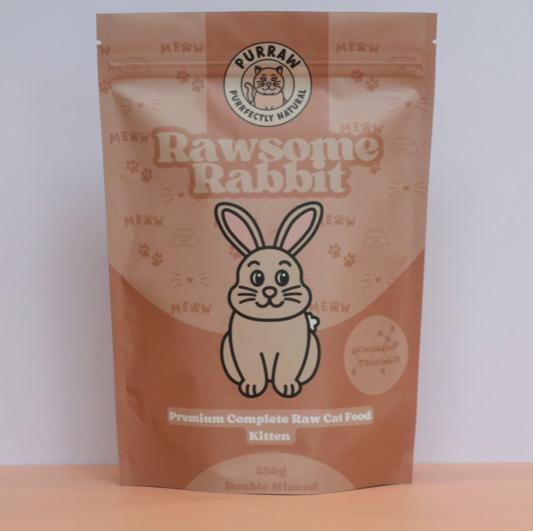 Rabbit Kitten Premium Complete Raw Cat Food 250g